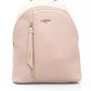 Chic Pink Backpack with Golden Accents