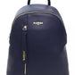 Elegant Blue Backpack with Golden Accents