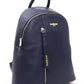 Elegant Blue Backpack with Golden Accents
