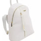 White Elegance Backpack with Golden Accents