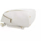 White Elegance Backpack with Golden Accents