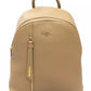 Elegant Beige Backpack with Golden Accents