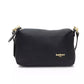 Elegant Black Shoulder Bag with Golden Accents