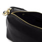 Elegant Black Shoulder Bag with Golden Accents