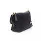Elegant Black Shoulder Bag with Golden Accents
