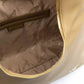 Elegant Beige Shoulder Bag with Golden Accents