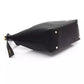 Chic Black Shoulder Bag with Golden Accents