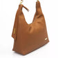 Chic Brown Shoulder Bag with Golden Accents