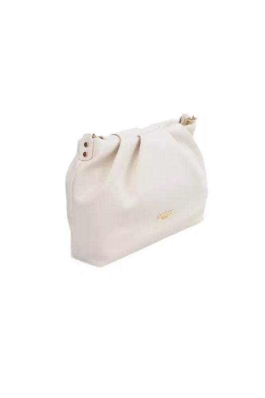 Beige Golden Detail Trendy Shoulder Bag