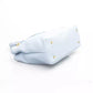 Elegant Light Blue Shoulder Bag with Golden Accents