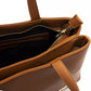 Chic Brown Shoulder Bag with Golden Accents