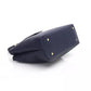 Elegant Blue Shoulder Bag with Golden Accents