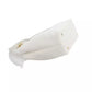 Elegant White Shoulder Bag with Golden Accents