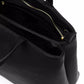 Elegant Black Shoulder Bag with Golden Accents