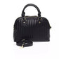 Elegant Black Shoulder Bag with Golden Accents