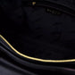 Elegant Black Shoulder Bag with Golden Accents