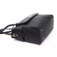 Elegant Black Shoulder Bag with Golden Accents