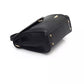 Elegant Shoulder Bag with Flap Closure and Golden Accents