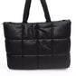 Elegant Black Shoulder Bag with Golden Accents