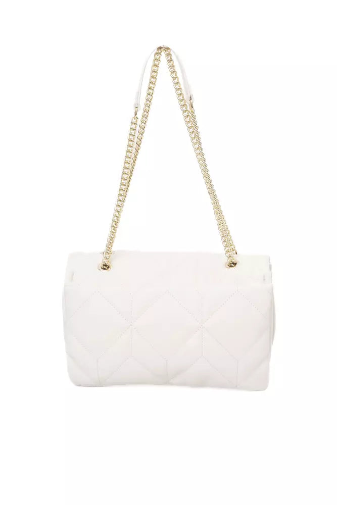 Beige Elegance Flap Shoulder Bag