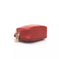 Elegant Red Shoulder Bag with Golden Accents
