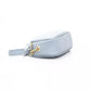 Elegant Light Blue Shoulder Bag with Golden Accents