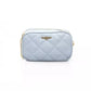 Elegant Light Blue Shoulder Bag with Golden Accents