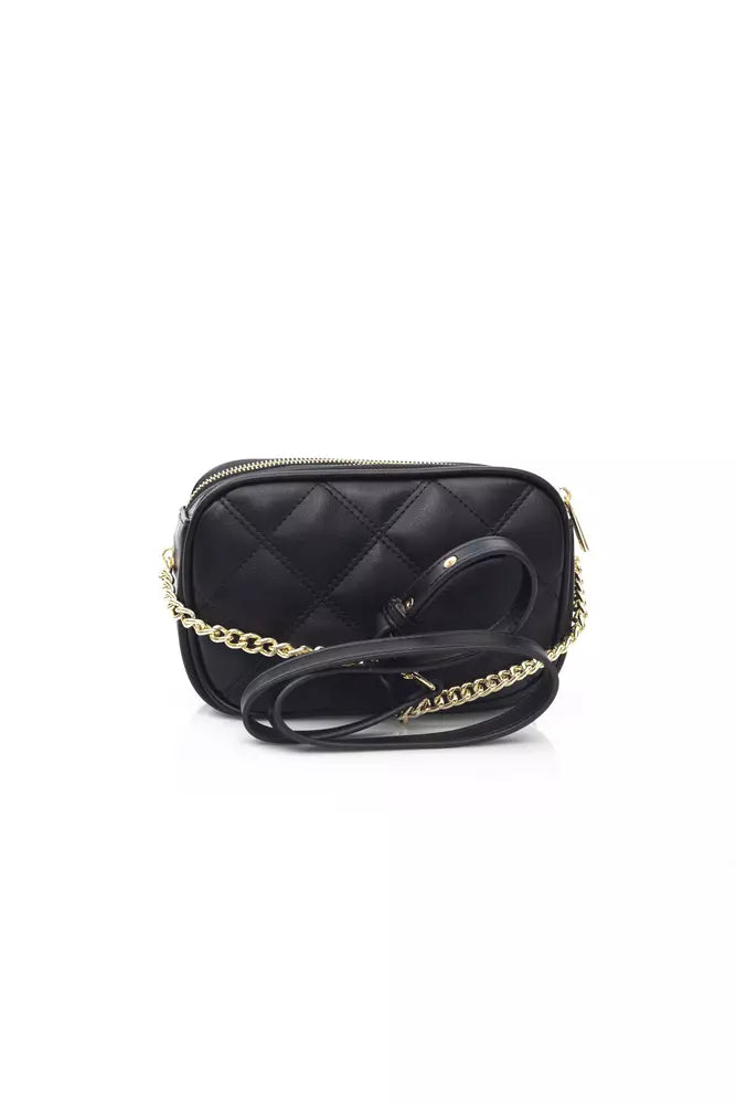 Elegant Shoulder Bag with Golden Accents