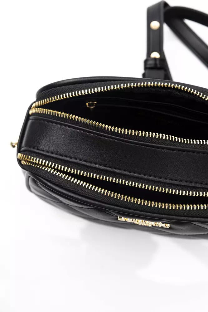 Elegant Shoulder Bag with Golden Accents