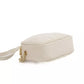 Beige Double Compartment Shoulder Bag with Golden Accents