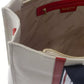 Elegant White Shoulder Bag with Logoed Lining