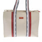 Elegant White Shoulder Bag with Logoed Lining
