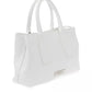 Elegant White Leather Shoulder Bag