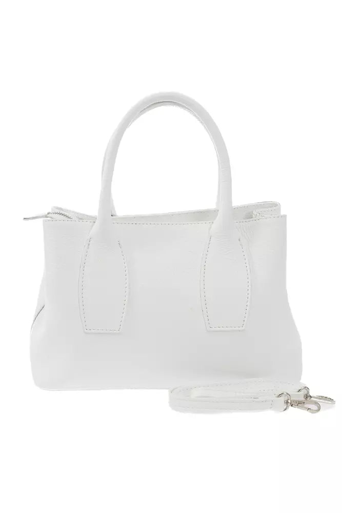 Elegant White Leather Shoulder Bag