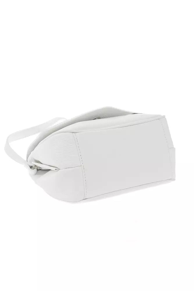 Elegant White Leather Shoulder Bag