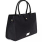 Elegant Black Shoulder Bag with Golden Accents