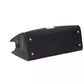 Elegant Black Shoulder Bag with Golden Accents