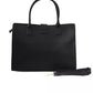 Elegant Black Shoulder Bag with Golden Accents