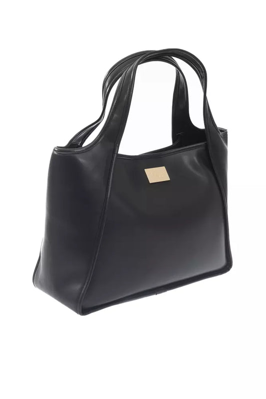 Elegant Black Magnetic Closure Handbag