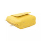 Elegant Yellow Shoulder Flap Bag with Golden Details