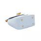 Elegant Light Blue Shoulder Bag with Golden Accents