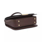 Elegant Brown Shoulder Bag with Golden Accents