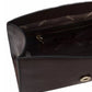 Elegant Brown Shoulder Flap Bag with Golden Accents