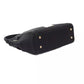 Elegant Black Shoulder Bag with Golden Accents