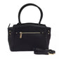 Elegant Black Shoulder Bag with Golden Accents