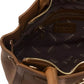 Chic Brown Crossbody Bag with Golden Accents