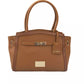 Chic Brown Crossbody Bag with Golden Accents