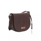 Chic Brown Crossbody Elegance with Golden Accents