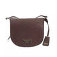 Chic Brown Crossbody Elegance with Golden Accents