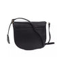Elegant Black Shoulder Flap Bag with Golden Accents